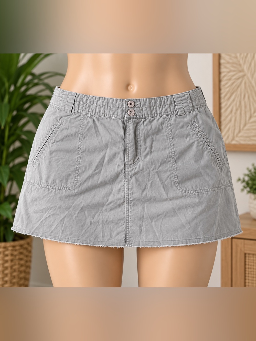 BEN SHERMAN Khaki Mini Skirt size large